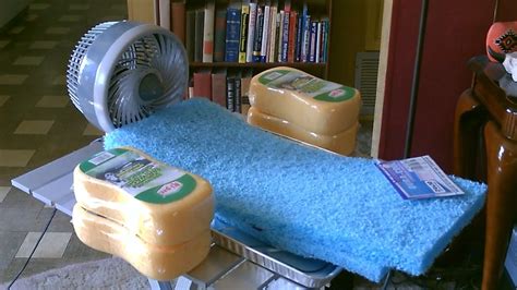 Homemade "Sponge" Humidifier/Air Cooler - DIY - Fan-Forced Evap. Cooler ...