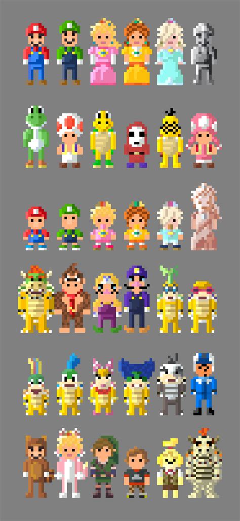 Mario Kart 8 Characters 8 bit by LustriousCharming on DeviantArt