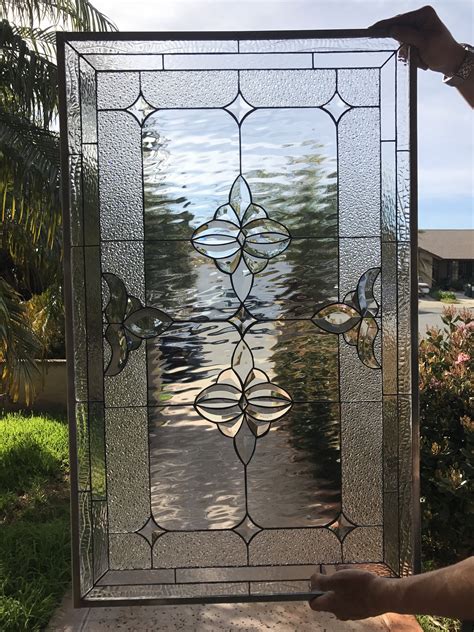 The ” Riverside ” Classic Beveled Stained Glass Window Panel Or Cabinet ...