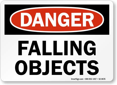 Falling Material Signs | Falling Object Signs