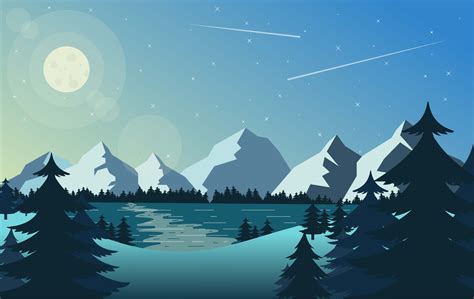 Vector Landscape Illustration | Illustration de paysage, Paysage ...