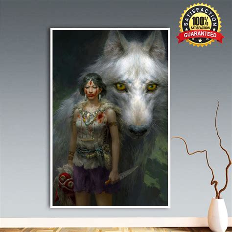 Princess Mononoke Movie Poster, Anime Poster Wall Art Print