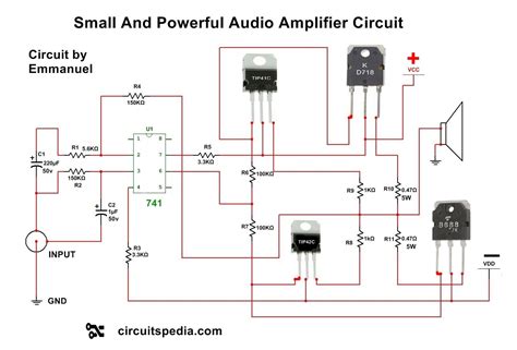 Audio Power Amplifier Circuit Diagram