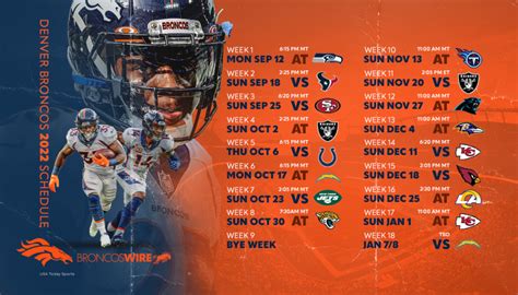 Denver Broncos 2022 Schedule