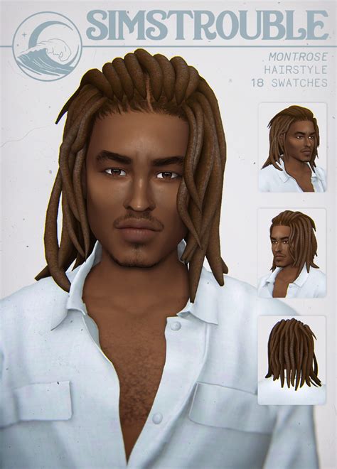 MONTROSE by simstrouble | Patreon | Sims 4 hair male, Sims 4 afro hair ...