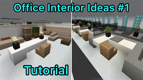 Minecraft: Office Interior Ideas #1 - Tutorial - YouTube