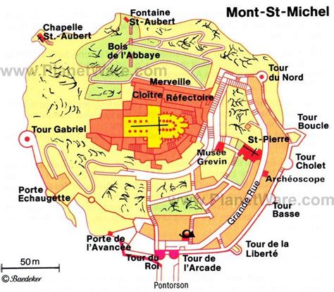 Mont-St-Michel Map - Tourist Attractions | Paris tourist attractions ...