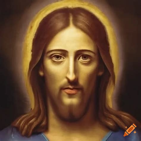 Reconstruction of jesus' face from the shroud of turin on Craiyon