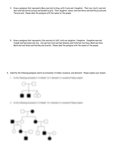 SOLUTION: Pedigree chart worksheet - Studypool