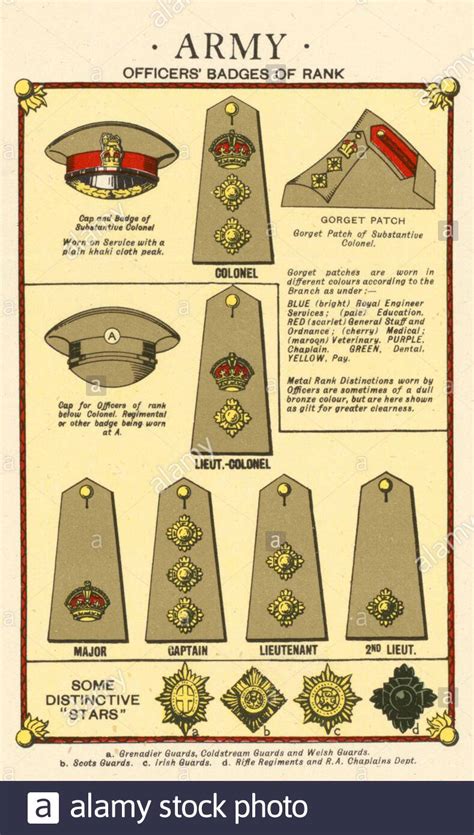 Ranks and Insignia of the British Armed Forces - Army, from WW2 ...