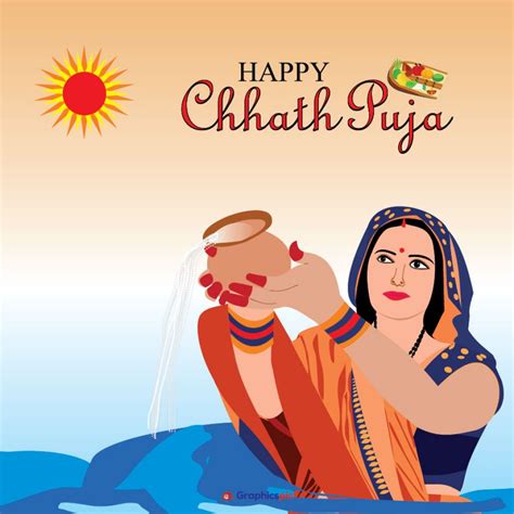 Illustration of Happy Chhath Puja Holiday background for Sun festival ...