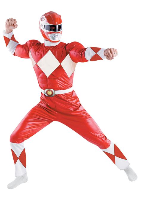 Adult Deluxe Red Power Ranger Costume