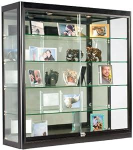 Amazon.com : Glass Display Case That Is Wall Mounted, Illuminated, Has ...