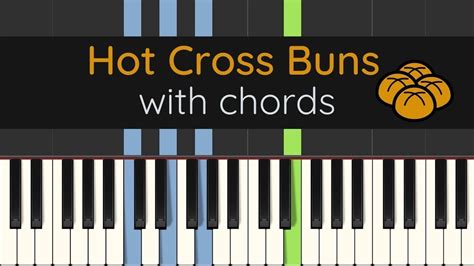 Hot Cross Buns with Chords: piano tutorial with free sheet music - YouTube