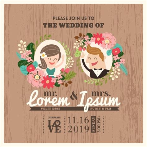 Wedding invitation design | Free Vector