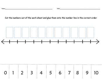 Number Line 0-10 Cut & Paste by McCarter's Collaboration Station