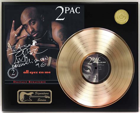 2Pac – All Eyez On Me Gold LP Record Signature Display C3 | Gold Record ...