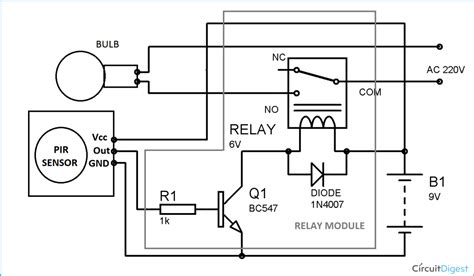 Pir Sensor Circuit Diagram Explanation