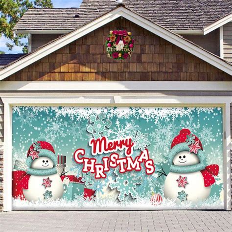 2023 Merry Christmas Garage Door Mural Ornament Christmas Decorations ...