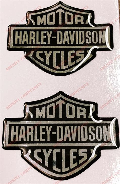 HARLEY DAVIDSON Emblem Decal Logo Decal Sticker Pair 3D Effect for TANK ...