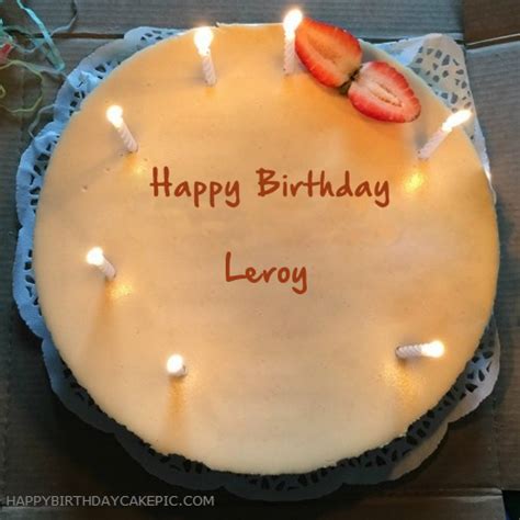 ️ Candles Birthday Cake For Leroy