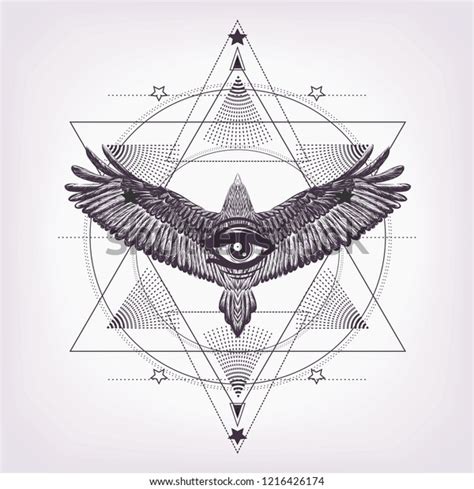 Gothic Symbol Sketch Tattoo Art Print Stock Vector (Royalty Free ...