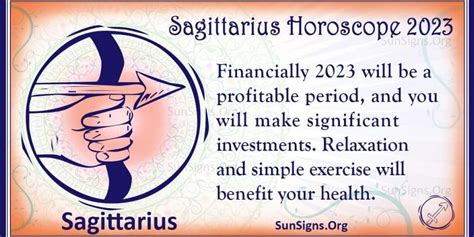 Sagittarius Horoscope 2023 - Get Your Predictions Now! - SunSigns.Org