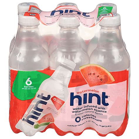 Hint Watermelon Water 6 - 16 fl oz Bottles | Beverages | Sun Fresh