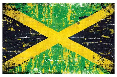 Jamaican Flag 18 x 12 Art Print Poster Jamaica