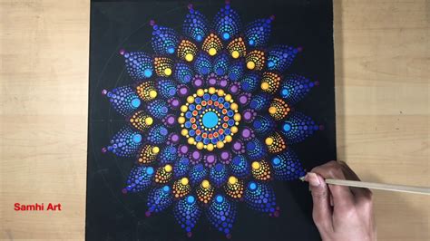 How to Paint Dot Mandala #4 Tutorial |Acrylic painting|Relaxing ...