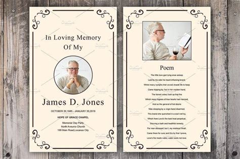 17+ Funeral Memorial Card Designs & Templates - PSD, AI, InDesign, MS Word