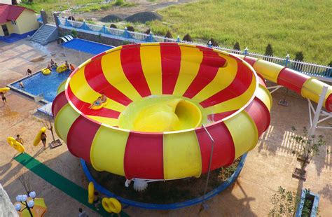 Aqua Park Fiberglass Water Slides, 19m Height Waterpark Super Bowl For ...