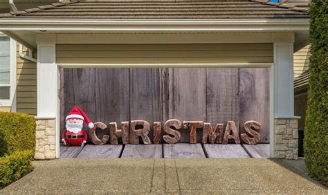 Santa Claus Garage Door Cover | Garage Christmas Banner s | POPSUGAR ...