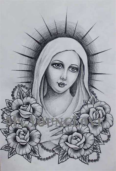 Virgin mary tattoo, Sketches, Mother mary tattoos