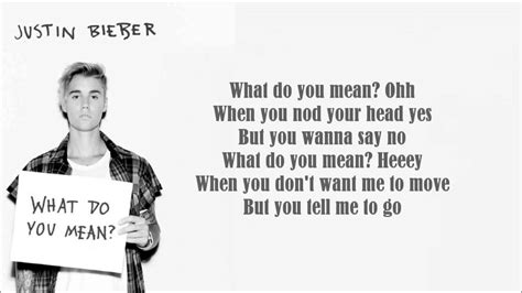 Justin Bieber What Do You Mean LYRICS HD - YouTube