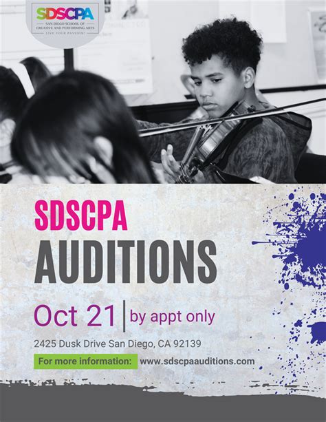 SDSCPA Auditions - San. Diego School of Creative and Performing Arts