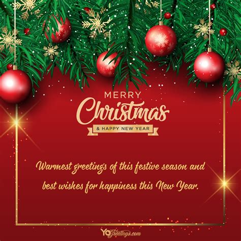 Personalized Christmas Wishes Greeting Card With Ornaments