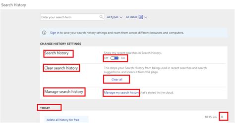 Bing Search History - How to View, Delete and turn off