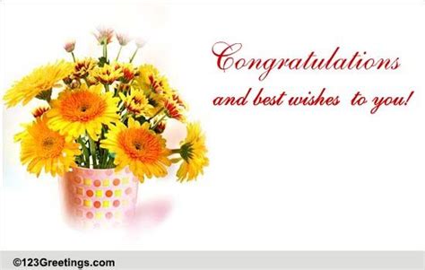 Congratulations And Best Wishes... Free For Everyone eCards | 123 Greetings