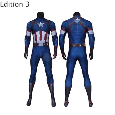 Captain America Suit Classic Captain America Jumpsuit Cosplay Costumes ...