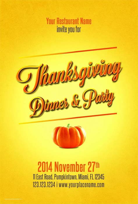 Thanksgiving Food Drive Flyer Template Free Of 23 Free Thanksgiving ...