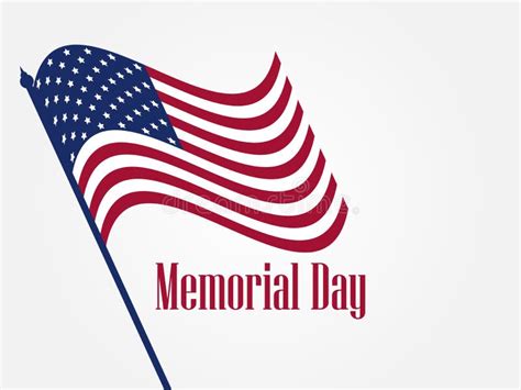 Memorial Day. American Flag on White Background Stock Vector ...