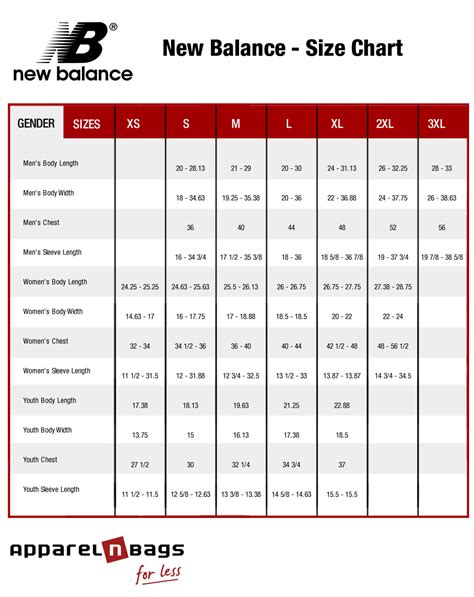 New Balance Size Conversion Chart