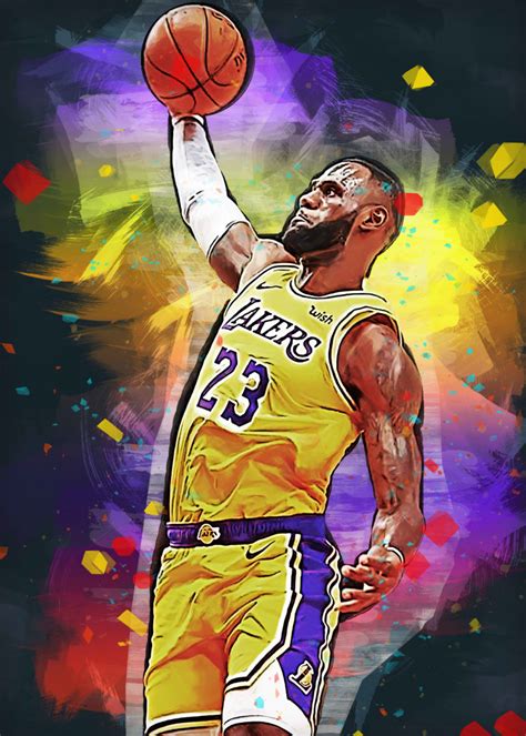 'LeBron James LA Lakers' Poster Print by Fasata Design | Displate in ...