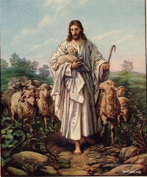 Christ As The Good Shepherd Painting at PaintingValley.com | Explore ...