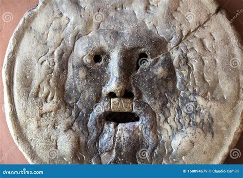 Sculpture of the Mouth of Truth in Rome Stock Image - Image of classic ...