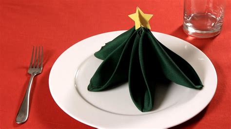 How to Fold a Napkin into a Christmas Tree | Napkin Folding - YouTube