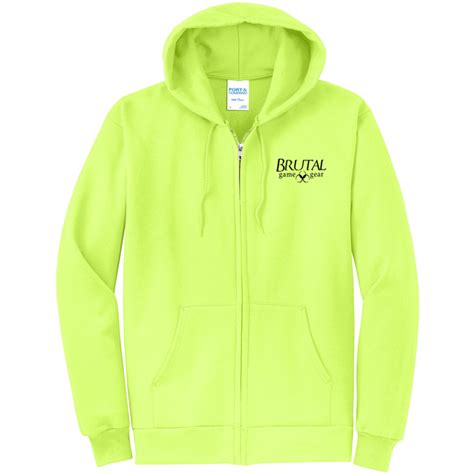 PC78ZH Full Zip Hoodie neon yellow – Brutal Game Gear USA