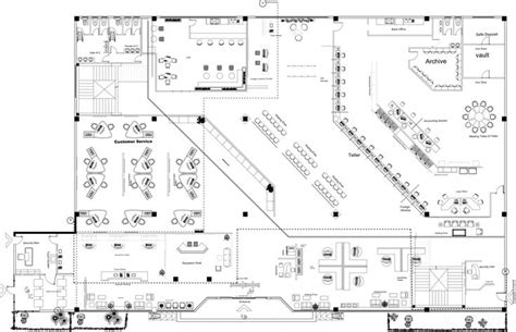 Bank plan , First floor | Bank interior design, Interior design plan ...