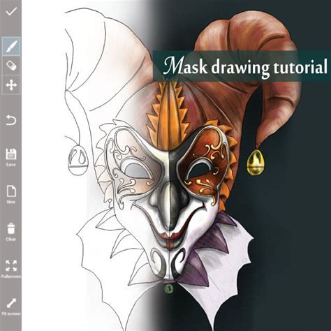 Drawing Tutorial: How to Draw a Mask Step by Step - Create + Discover ...